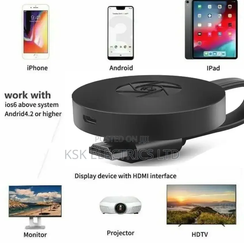 Chromecast 1080P TV Stick Wifi Mirascreen HDMI