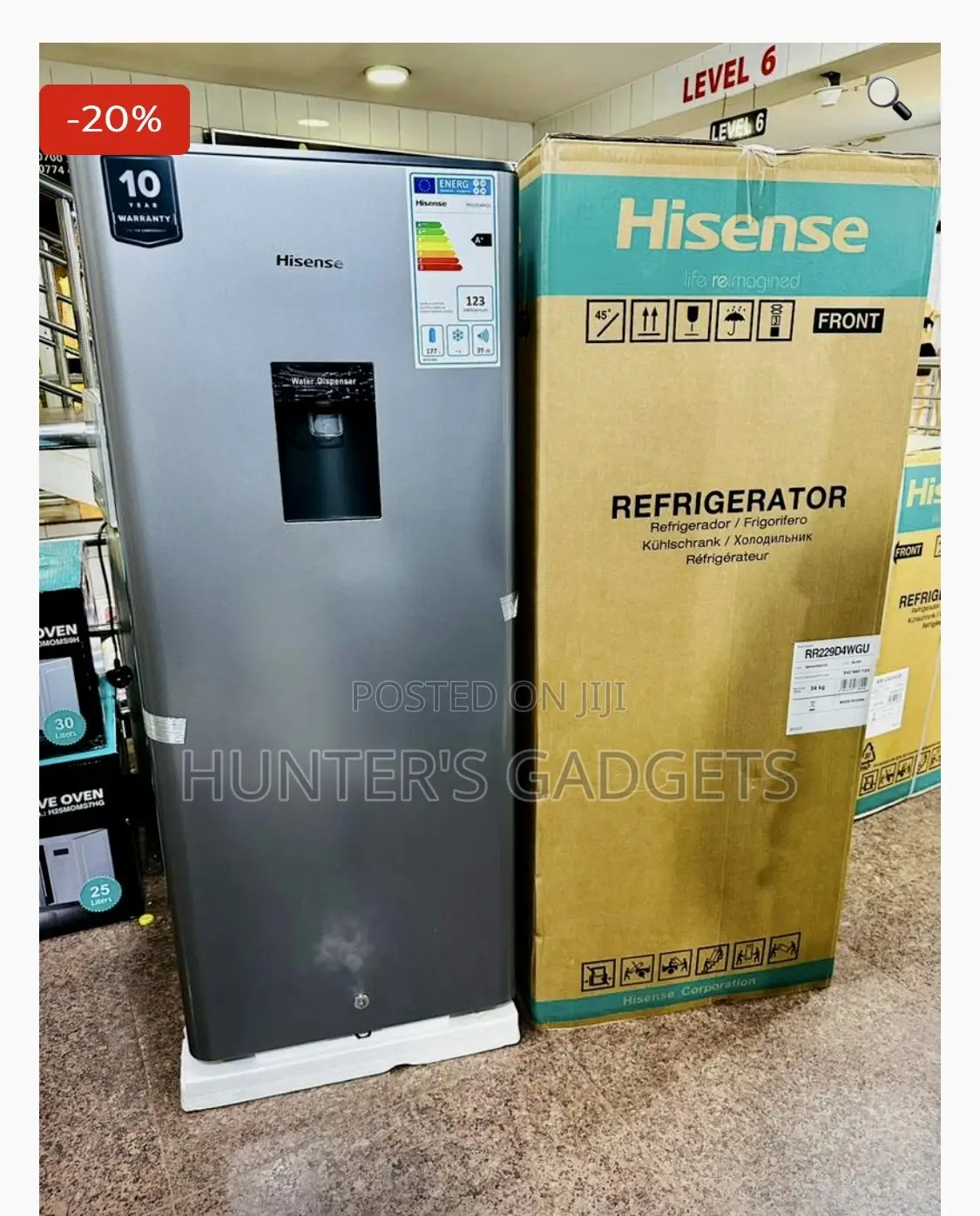Hisense 229 Litres Single With Water Dispenser Fridge