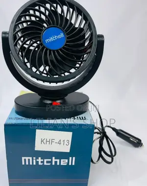 Plastic Black Mitchell Single Vehicle Fan