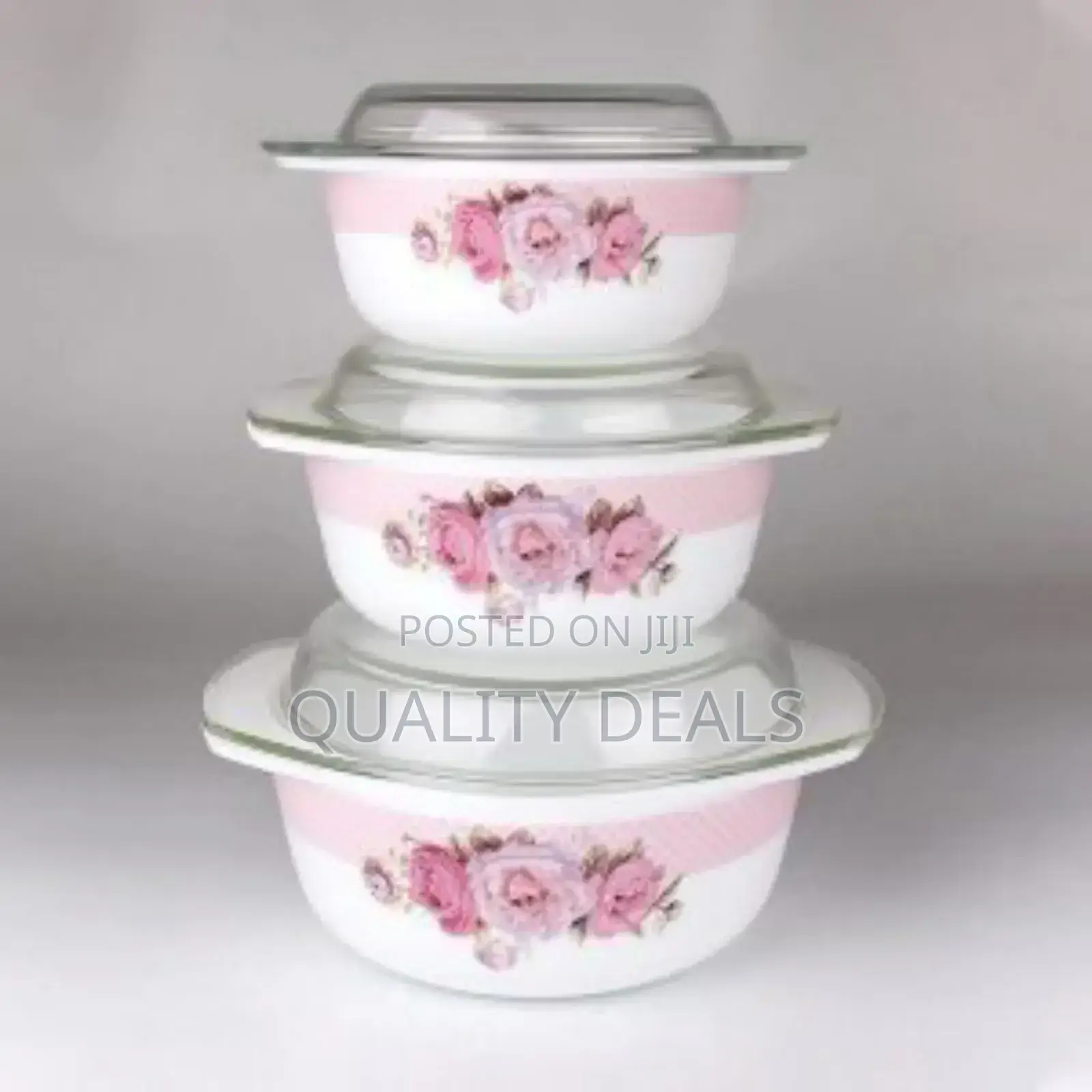 3 Piece Heat Resistant Glass Casserole and Bakeware Bowls