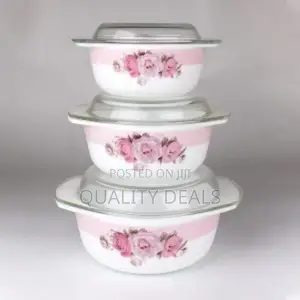 3 Piece Heat Resistant Glass Casserole and Bakeware Bowls