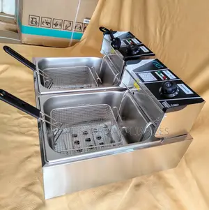 Photo - Commercial Double Deep Fryer , Chips Fryer