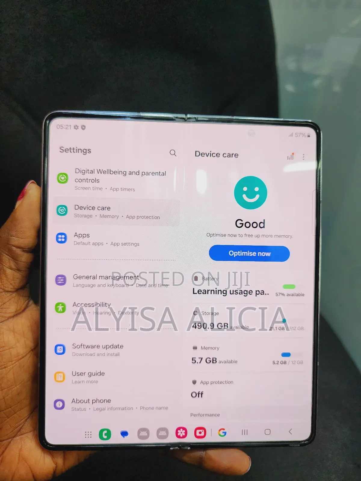 Samsung Galaxy Fold 5G 512 GB Purple