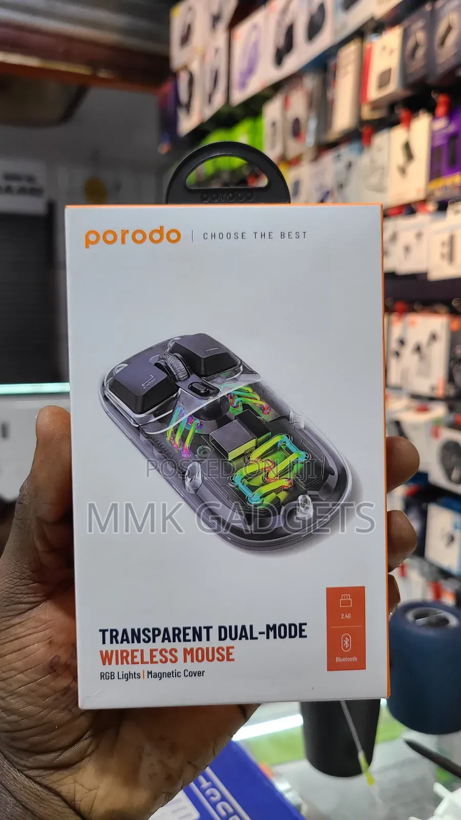 Porodo Transparent Dual Mode Mouse