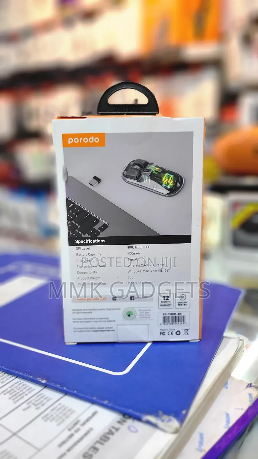 Porodo Transparent Dual Mode Mouse