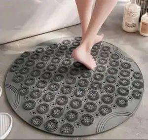 Anti-Slippery Rubber Bath Mat Gray