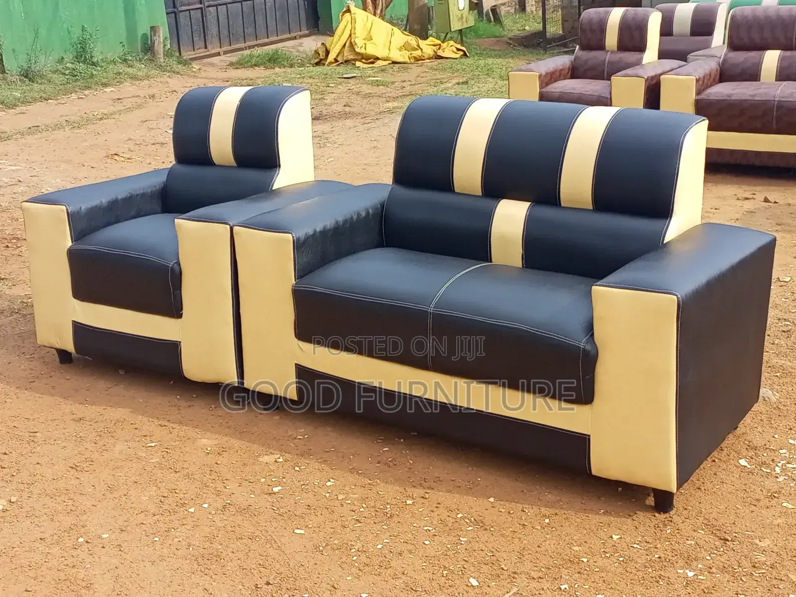 Leather Three Seater Sofa
