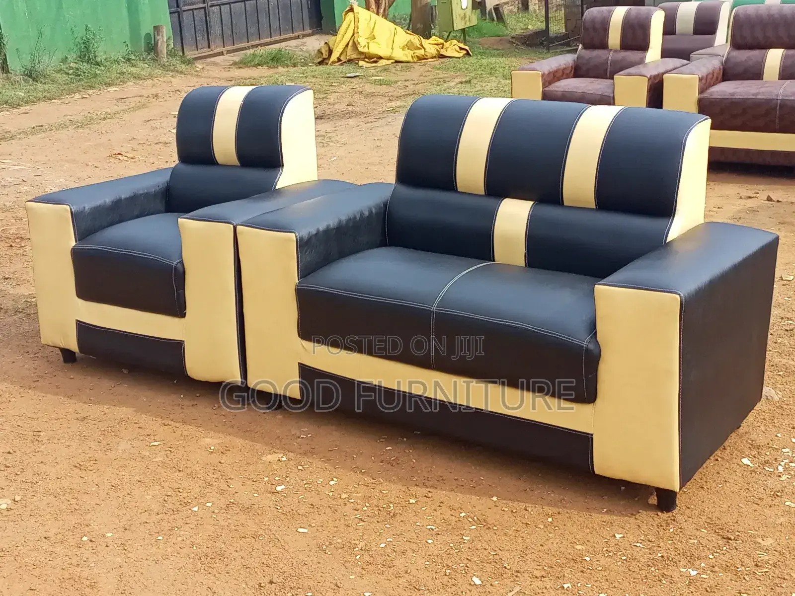 Leather Three Seater Sofa