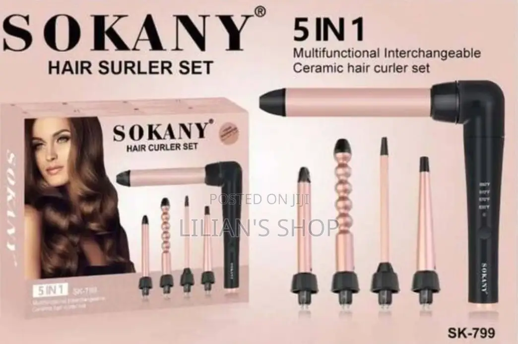 Multifunction Interchangeable Ceramic Hair Curler Set-Sokany