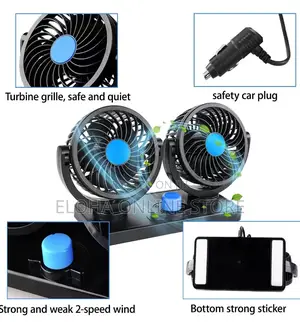 Electric Dual Head Cooling Vehicle Fan