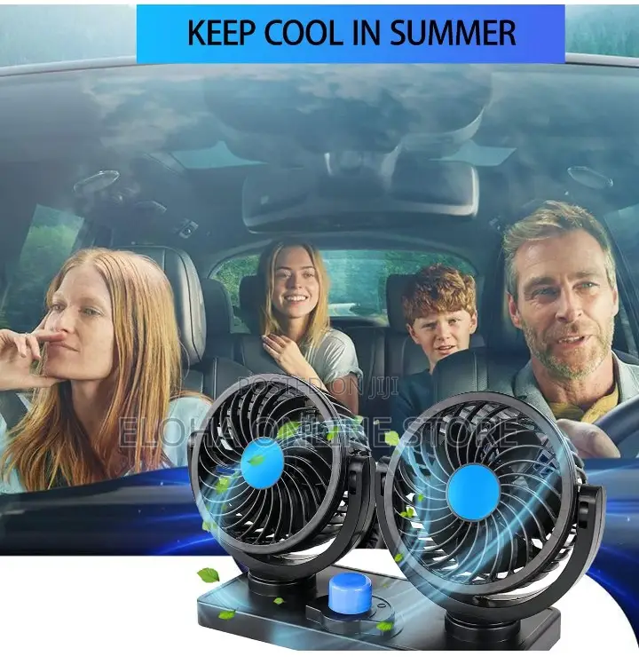 Electric Dual Head Cooling Vehicle Fan