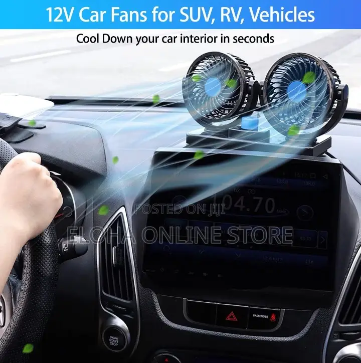 Electric Dual Head Cooling Vehicle Fan