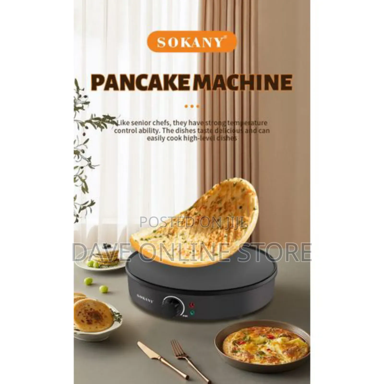 Sokany Electric Barbeque Chappati Pies Crepe Tortilla Maker