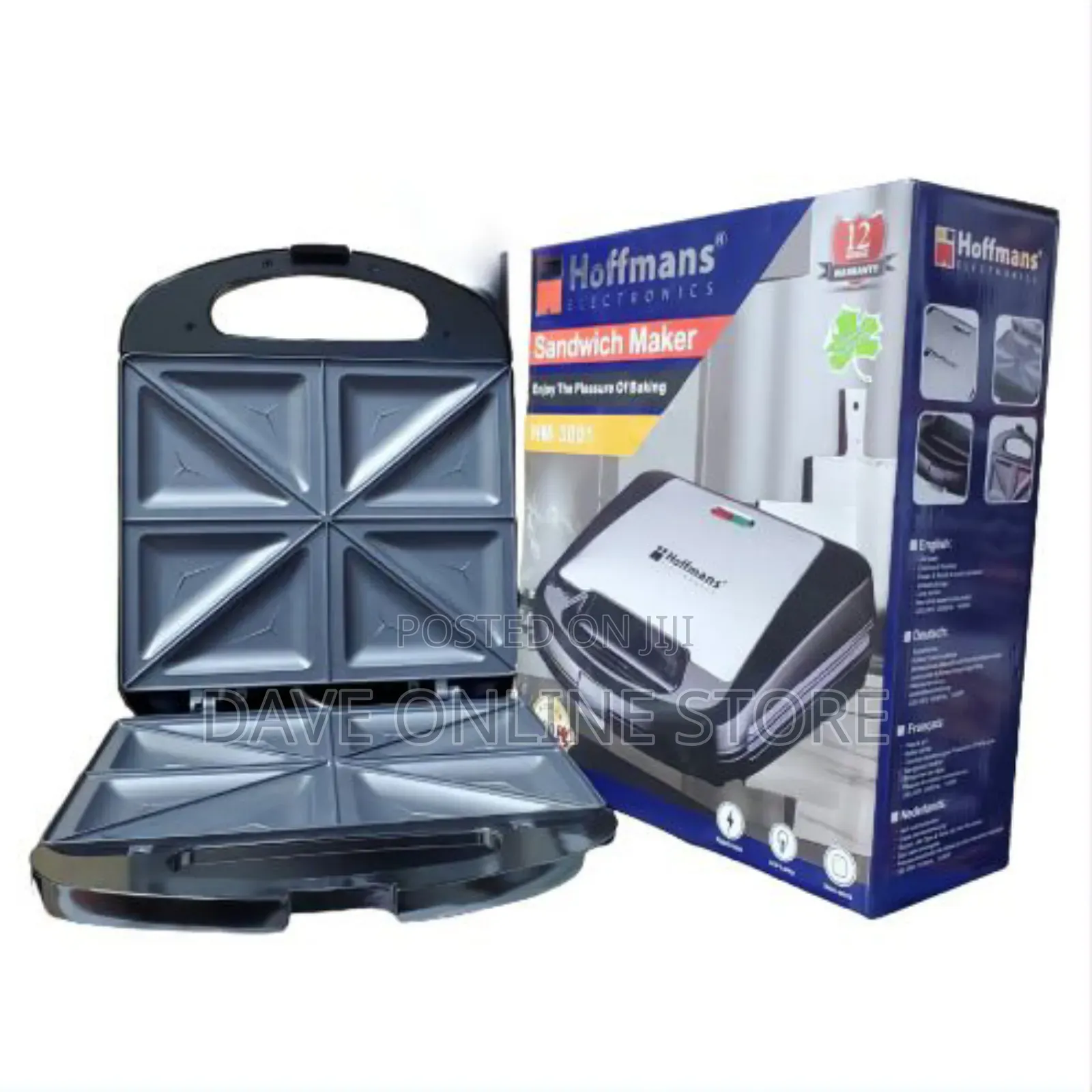 Hoffmans Electric Sandwich Maker -4 Pieces of Sandwich Maker