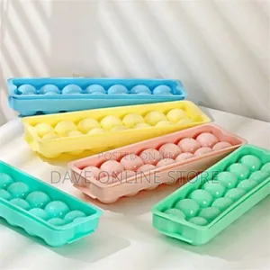 Blue 14 Grid Round Ice Cube Tray Mould Ice Ball Maker-
