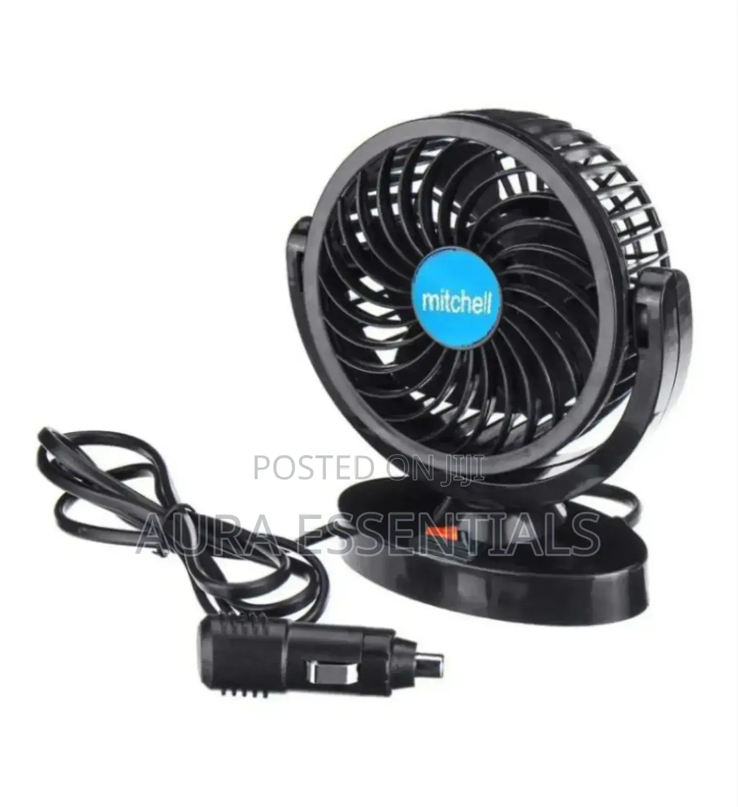 Plastic Black Mitchell Single Car Fan