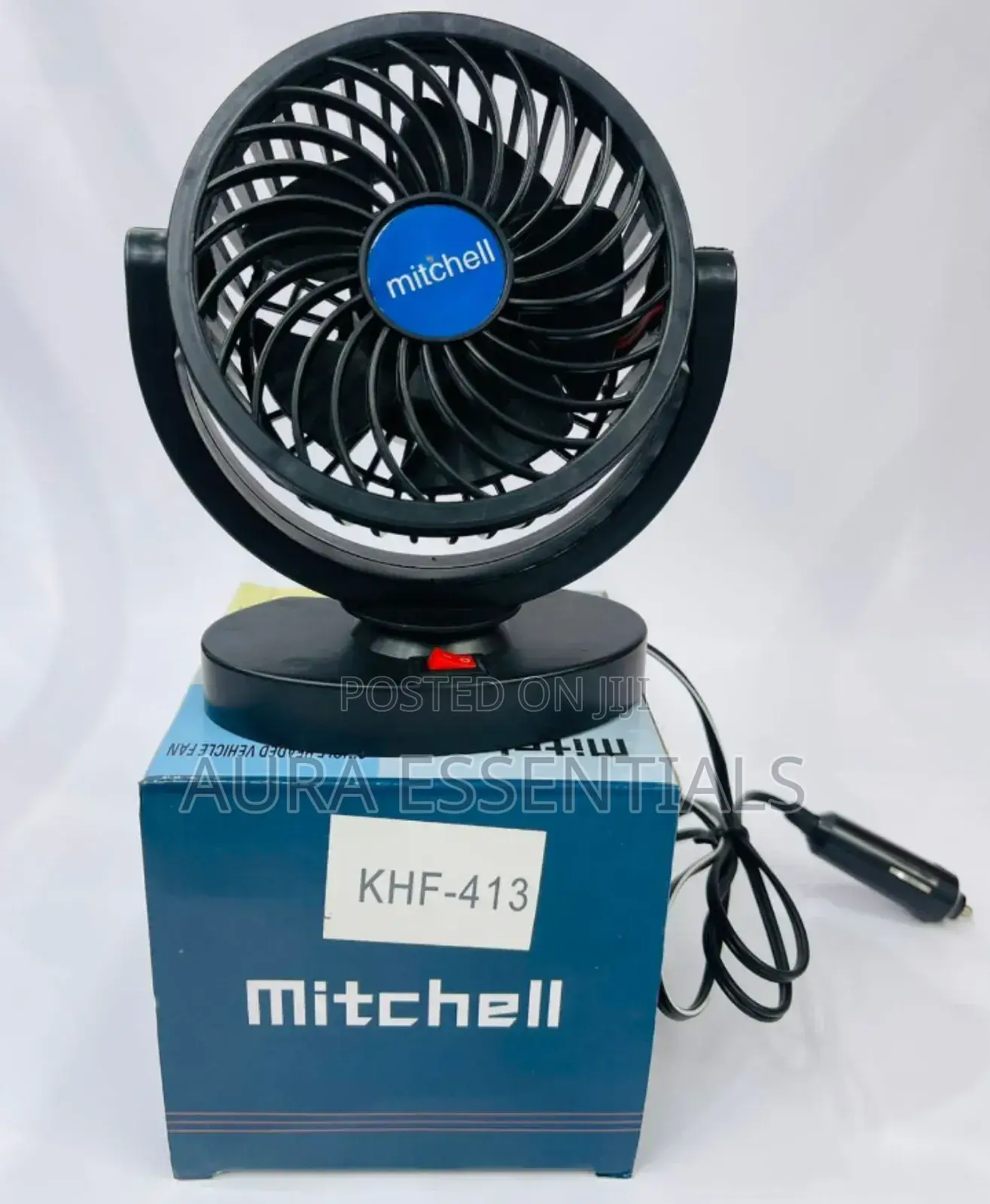 Plastic Black Mitchell Single Car Fan