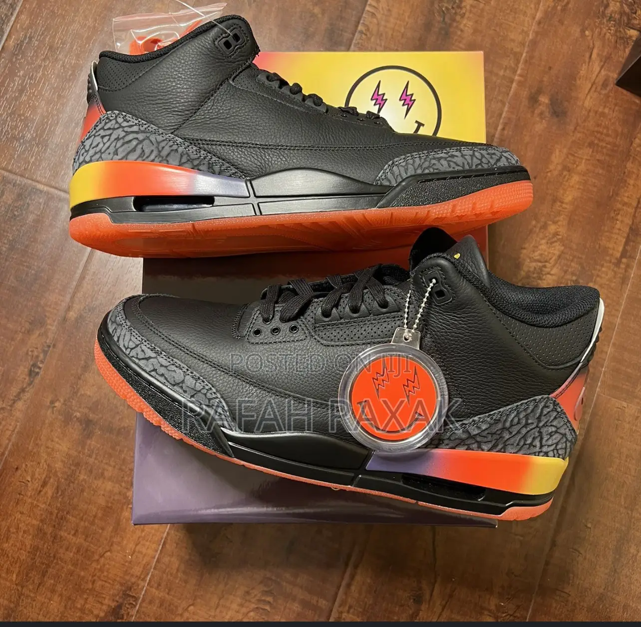 Original Unisex Air Jordan 3 Retro Balvin Rio Sneakers