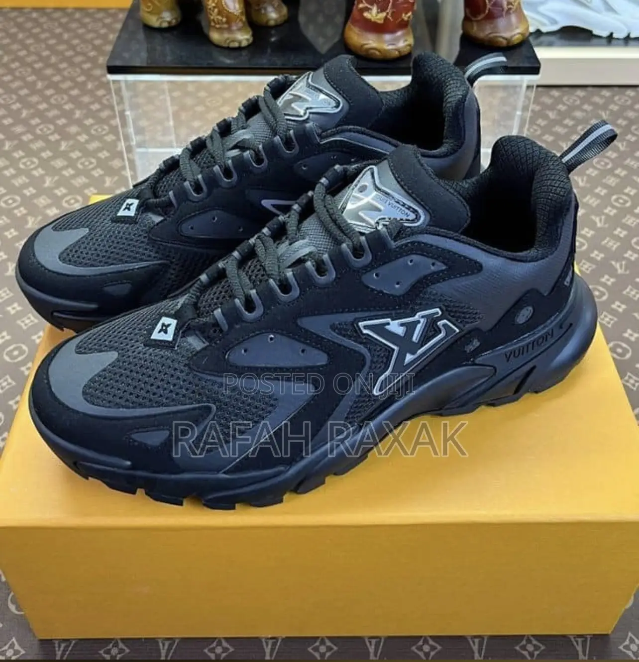 Original Triple Black Louis Vuitton Casual Trainer Sneaker