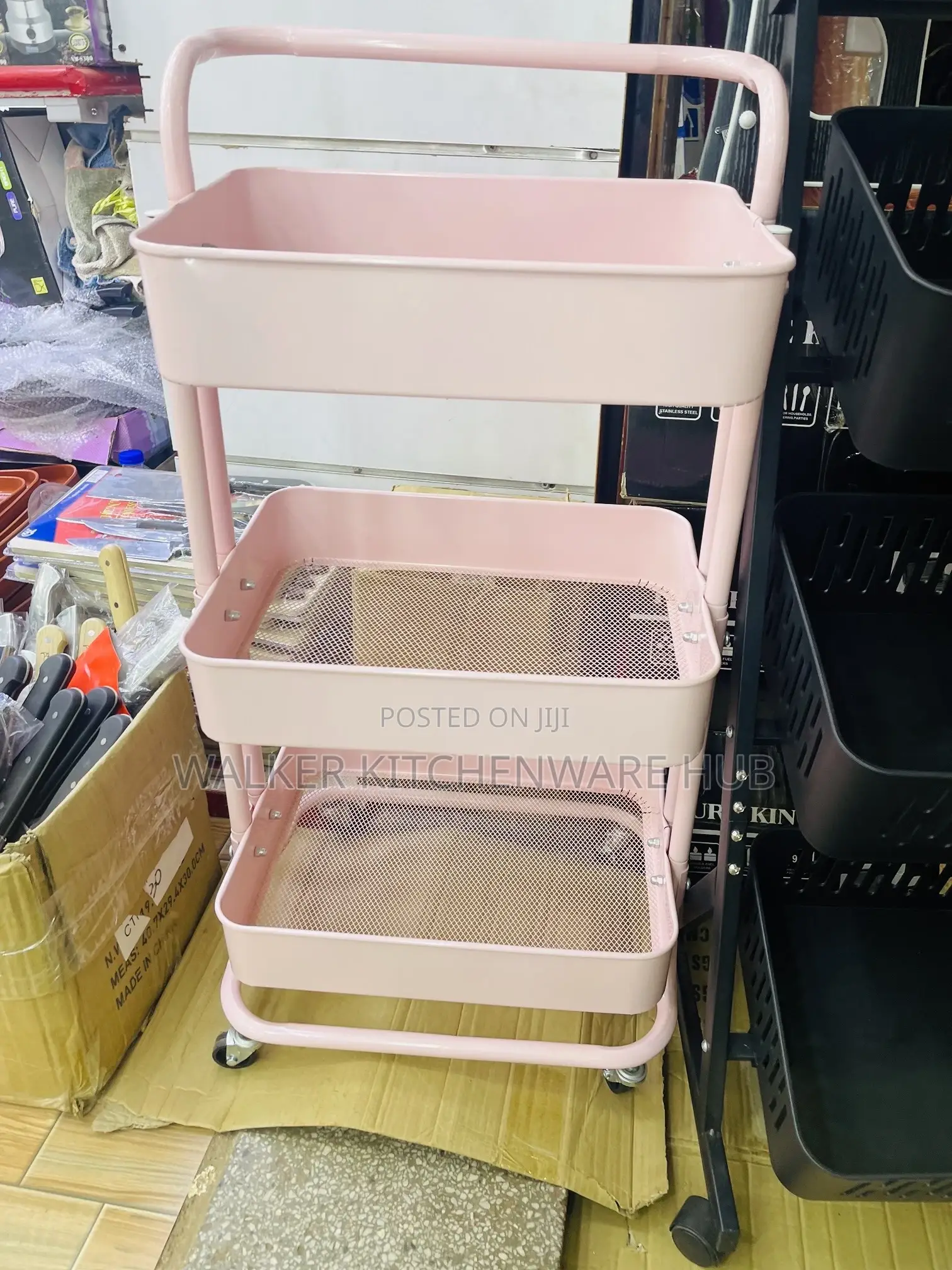 3 Tier Multi-Functional Metal Trolley
