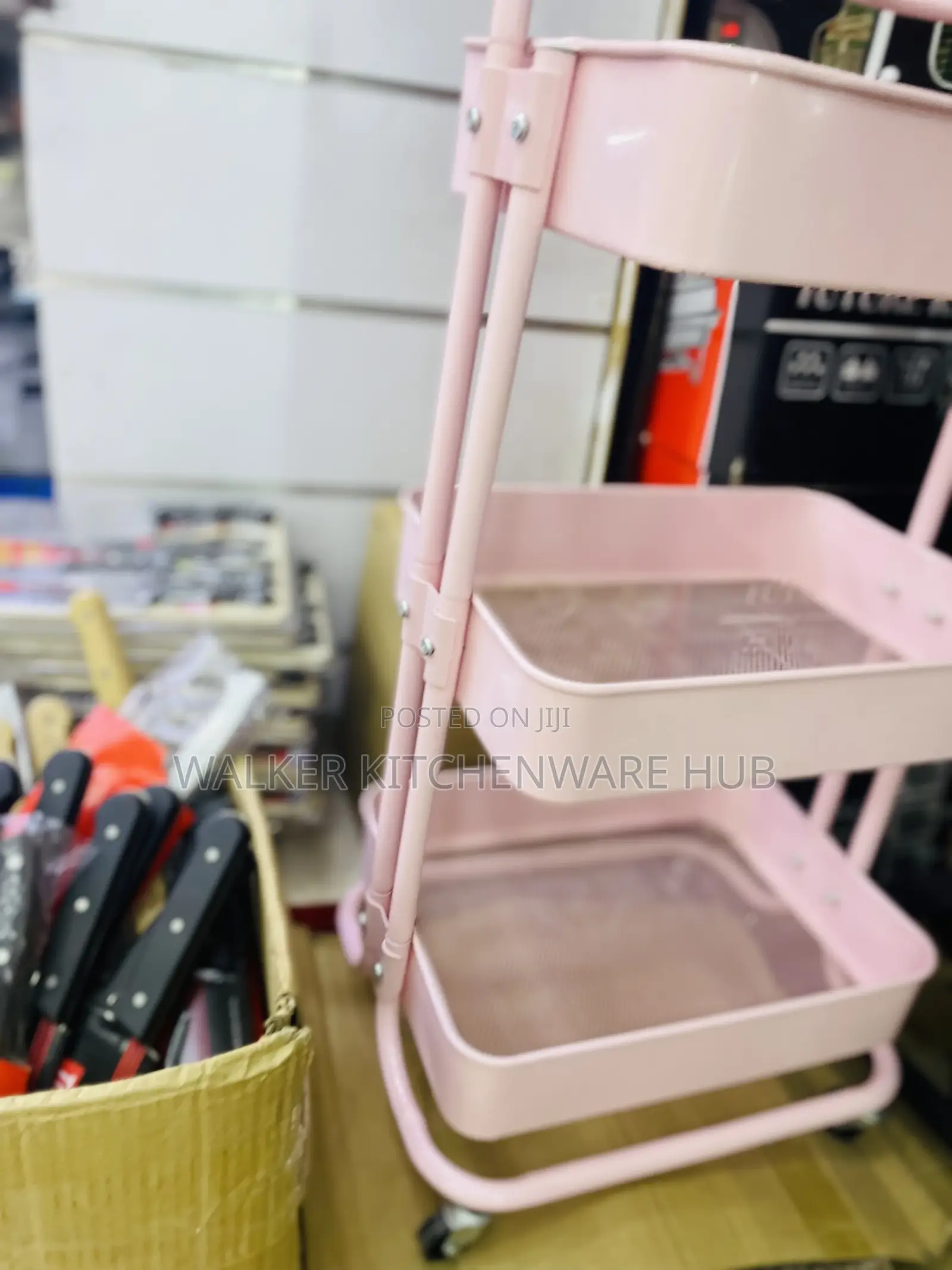 3 Tier Multi-Functional Metal Trolley