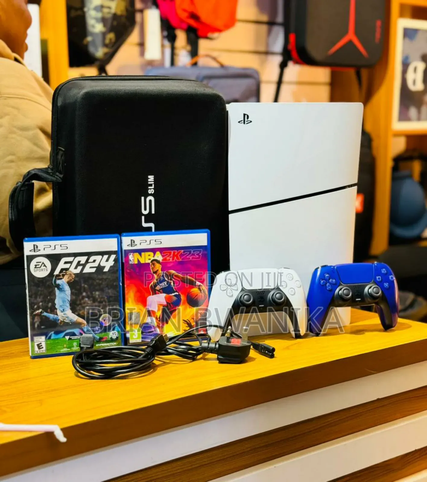 Ps5 Slim With 2games, 2pads Ps5 Bag