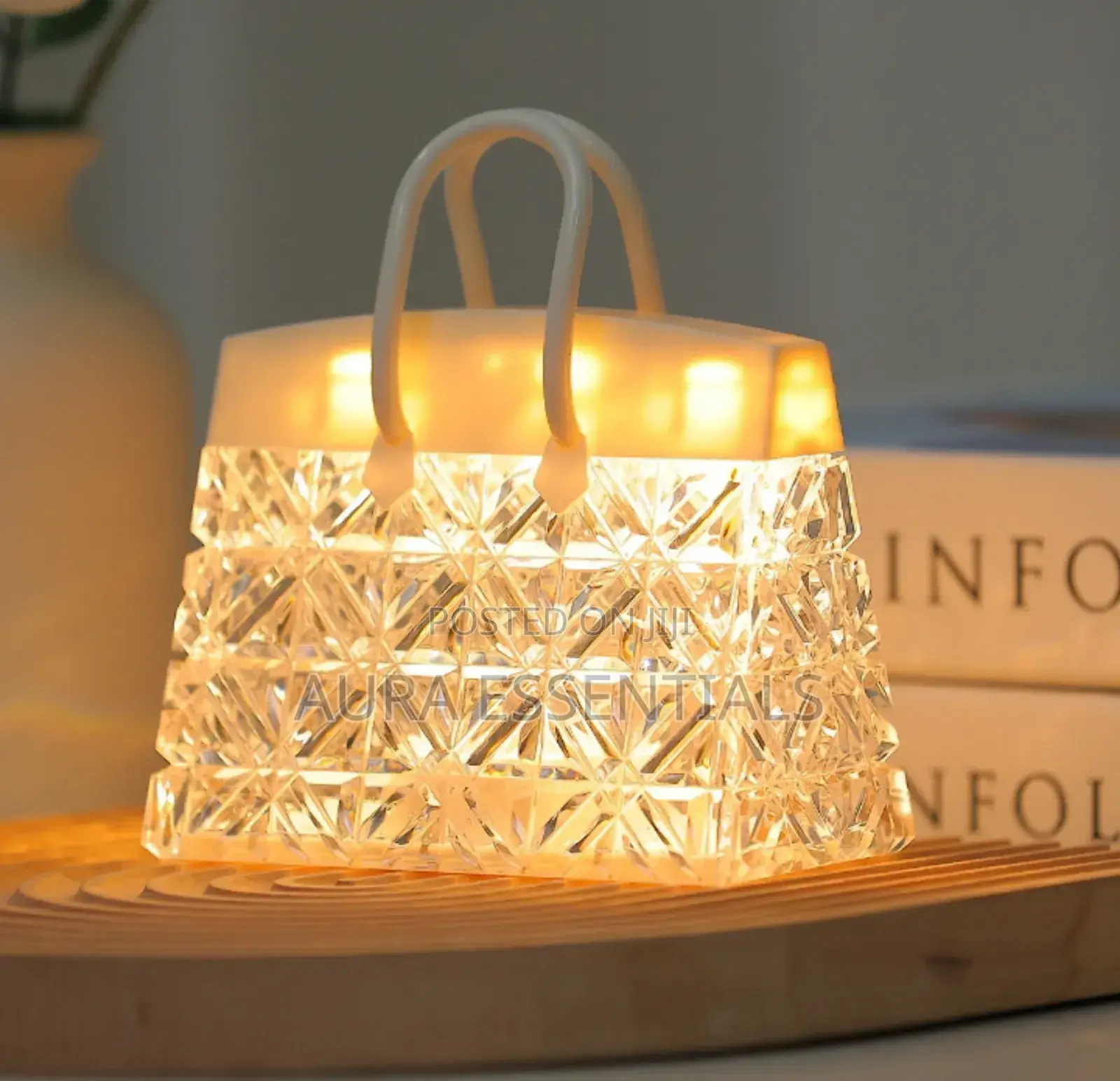 1pc Crystal Transparent Small Bag Night Light Lamp