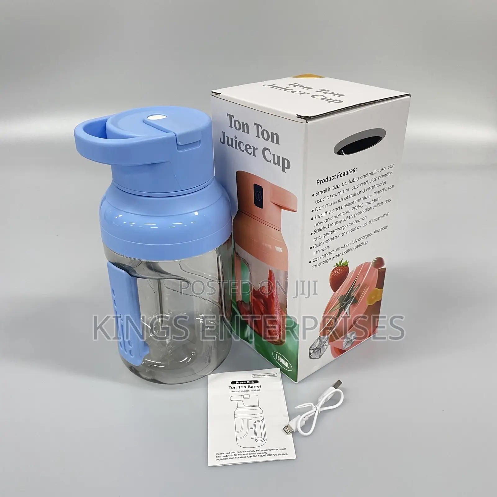 1500ml Rechargeable Mini Portable Blender