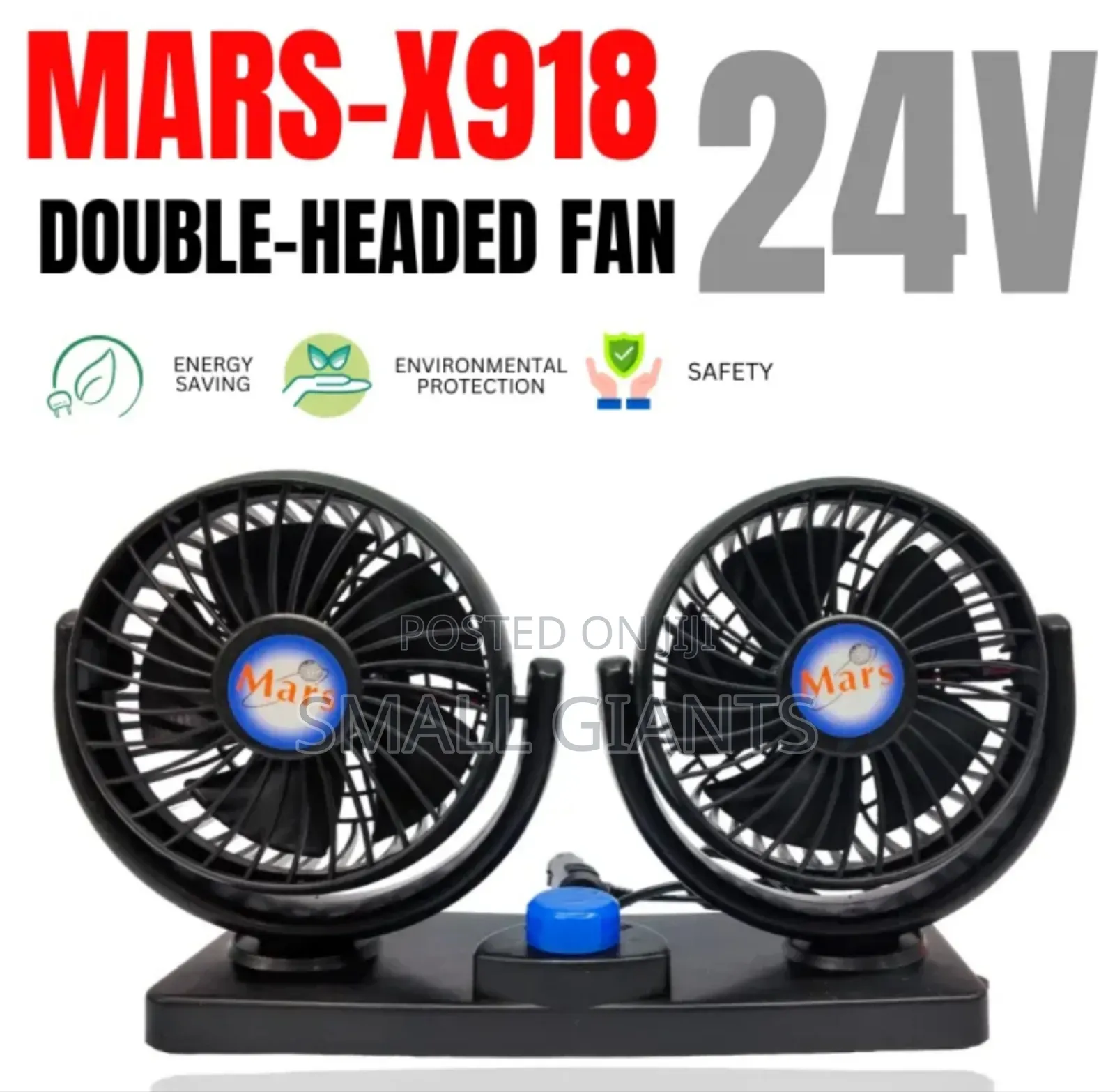 Automotive Vehicle Dual Rotating Car Fan