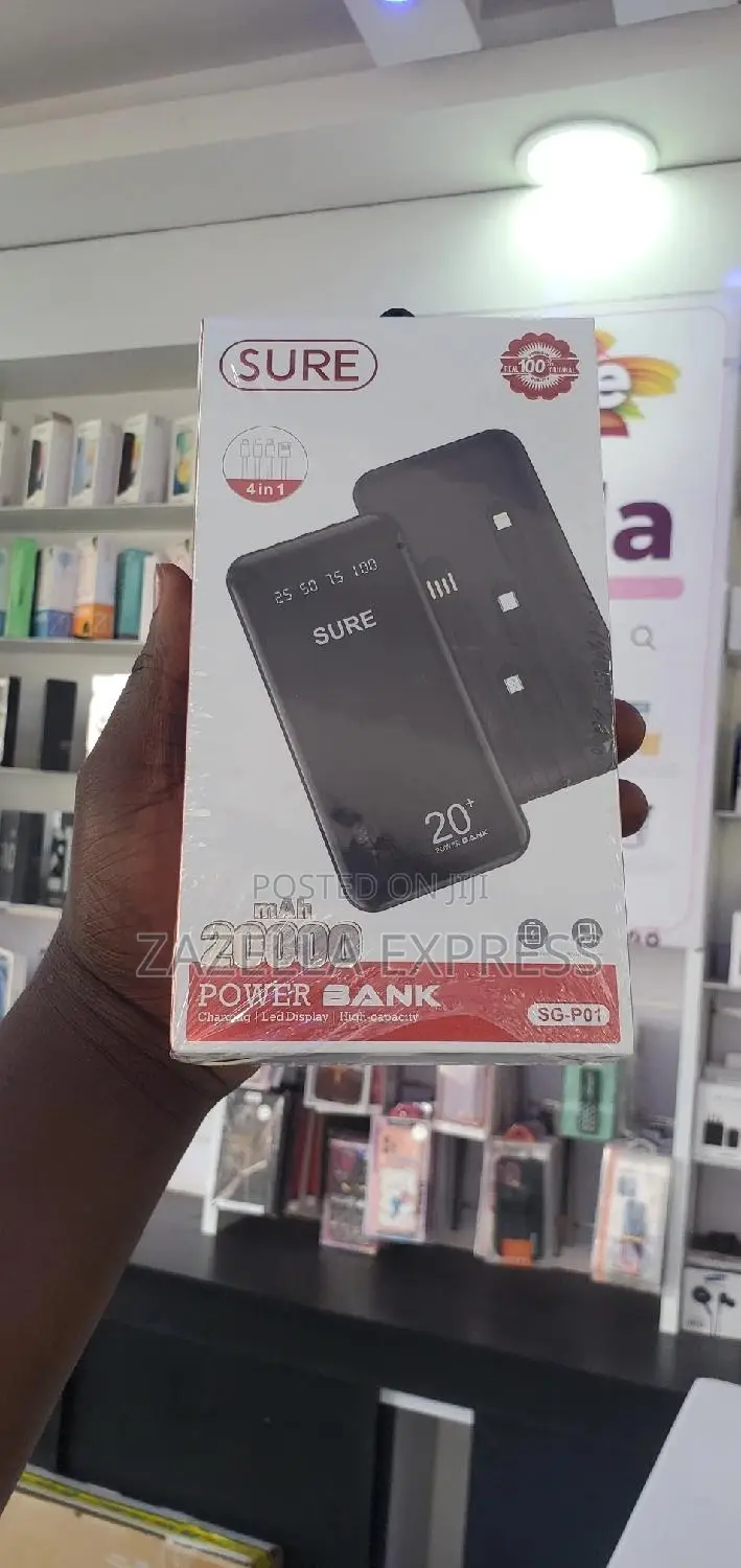 Sure 20,000mah Power Bank With Four Different Cables