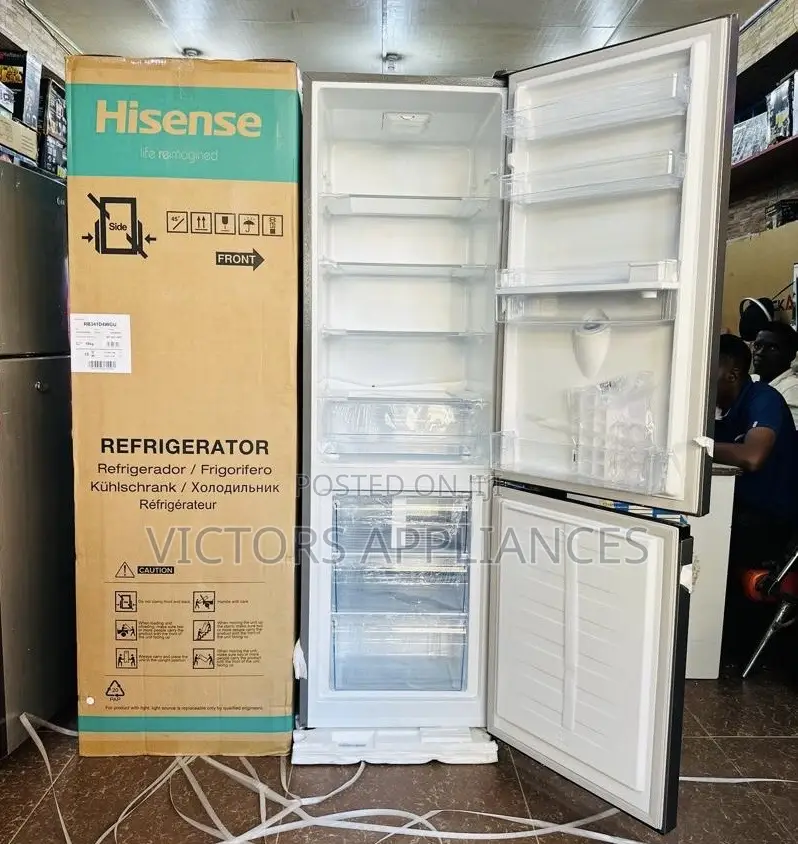 Brand New Boxed Hisense 341L Double Door Fridg Wt Dispenser