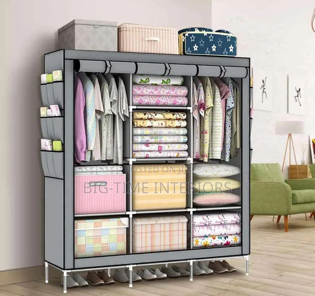 3 Column Metallic Closet -Gray