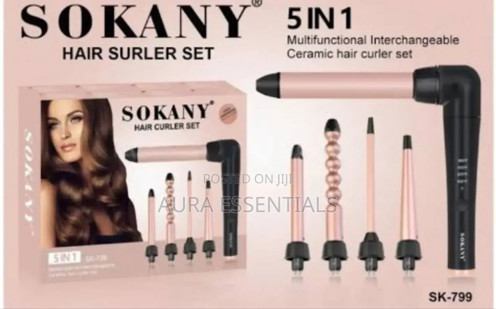 Sokany Sk-779 5 in 1 Professional Hair Curler Set