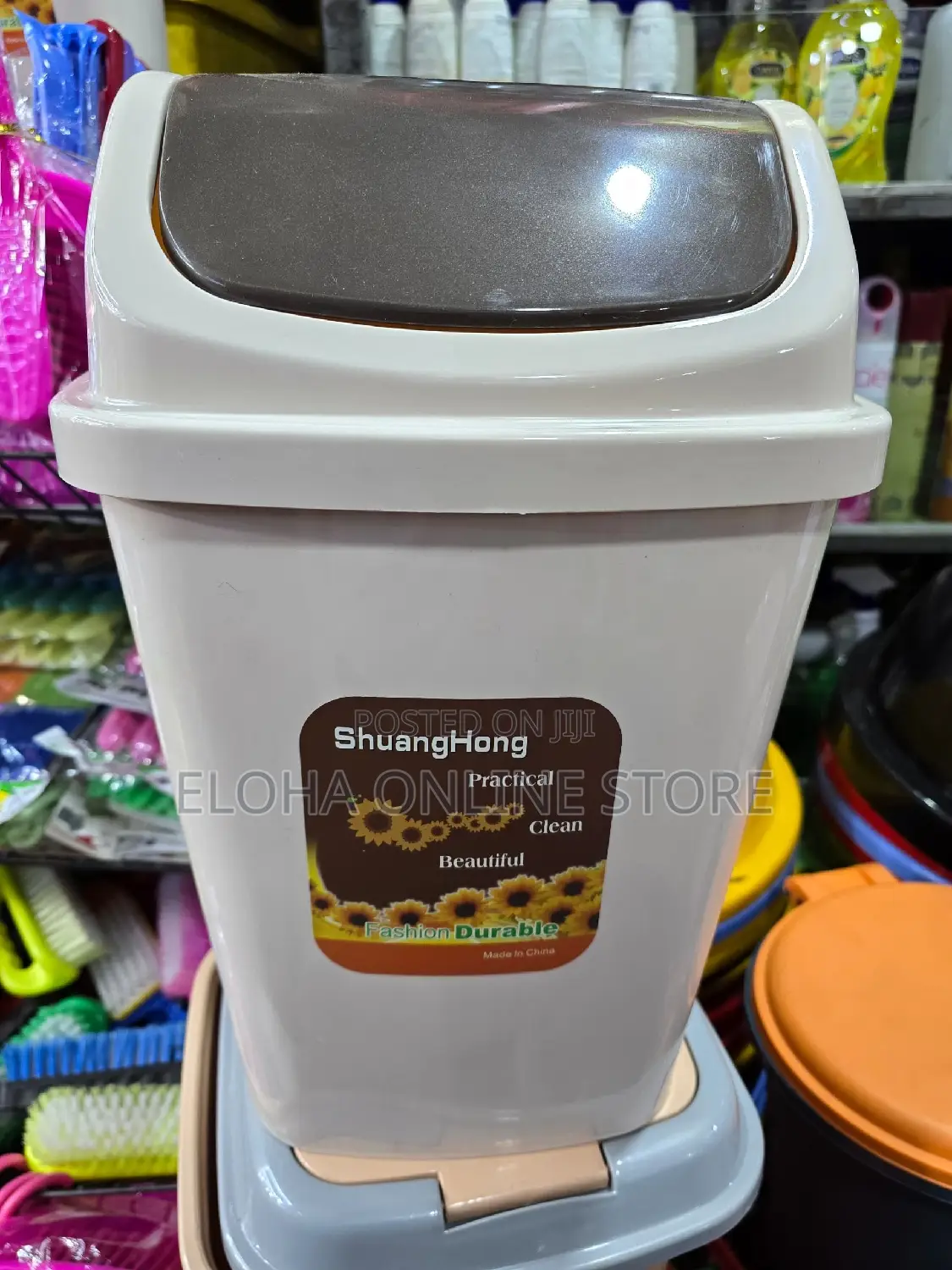 Nice Small in and Out Waste Bin With Its Cover