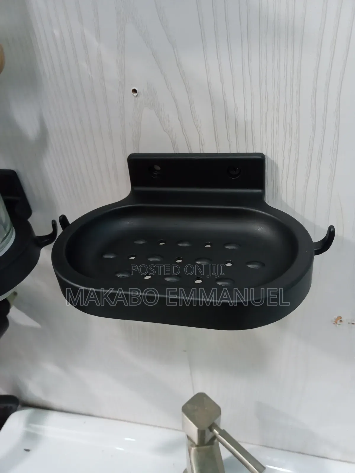 Black Aluminum Soap Dish