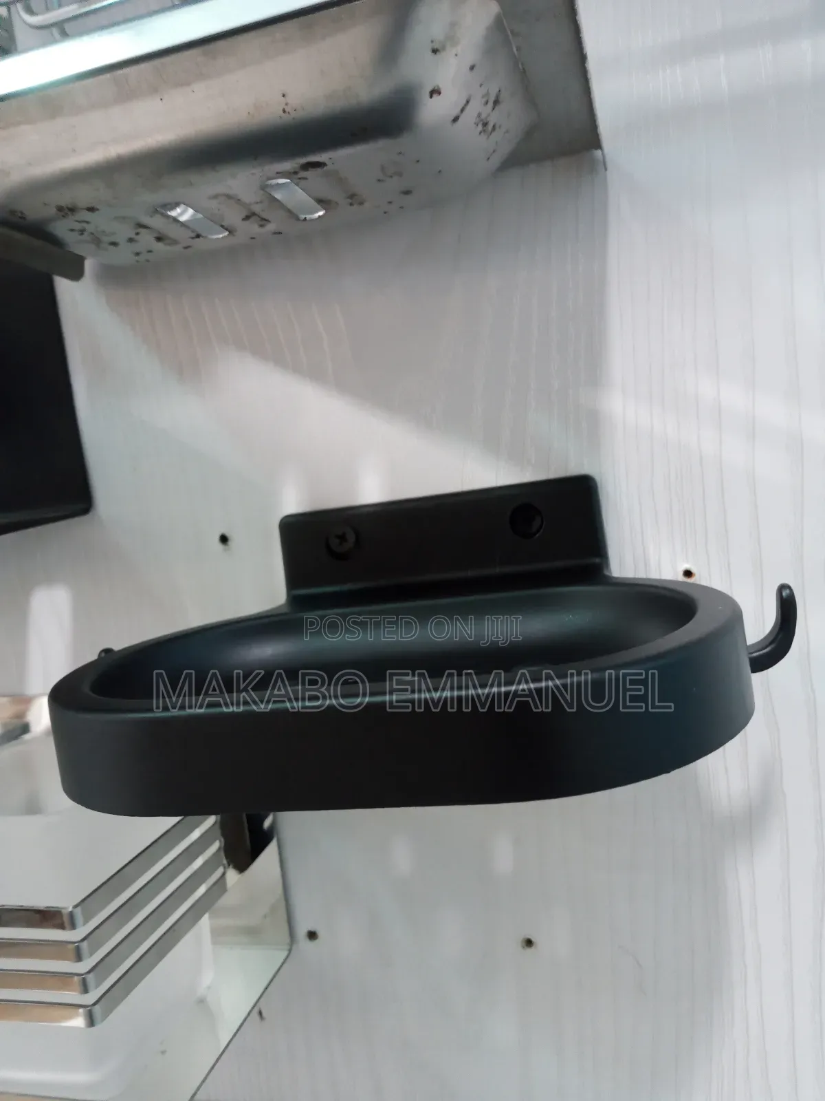 Black Aluminum Soap Dish