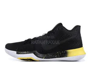 Original Nike Kyrie 3 Black/Yellow Basketball Sneakers