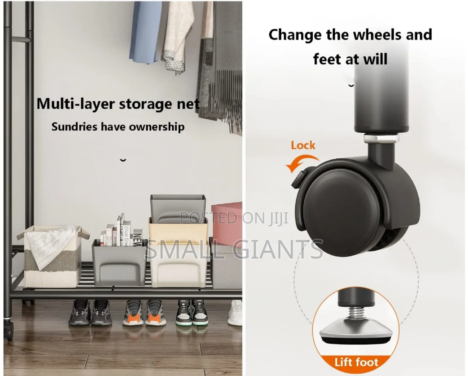 Heavyduty Sturdy Metal Freestanding Garment Rack With Wheels