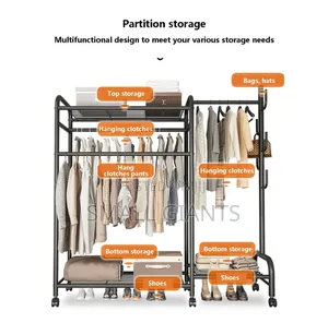 Heavyduty Sturdy Metal Freestanding Garment Rack With Wheels