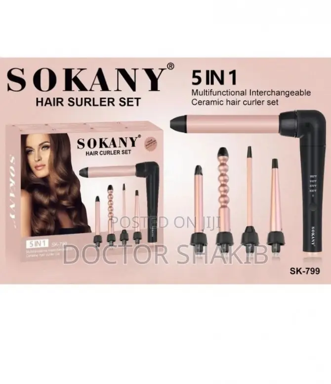 Brand New 5-in-1 Sokany Hair Curler Set