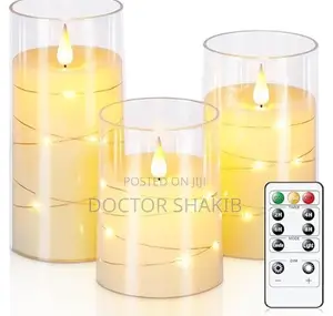 Flameless Led Candles With String Lights