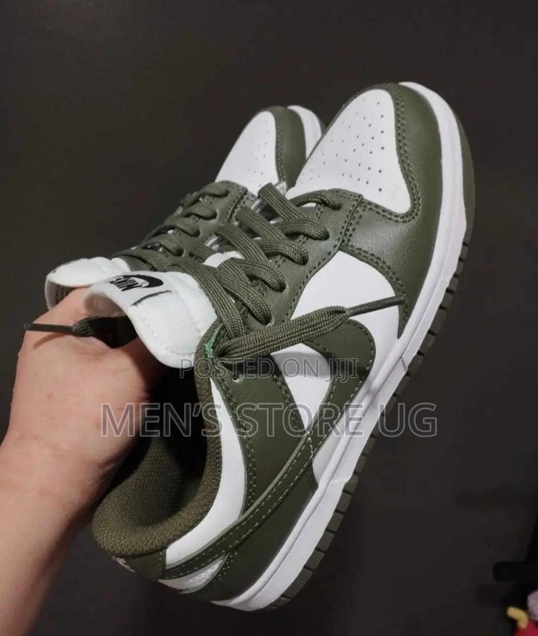 Nike Air Dunk Sb Low Army Green And White Sneakers