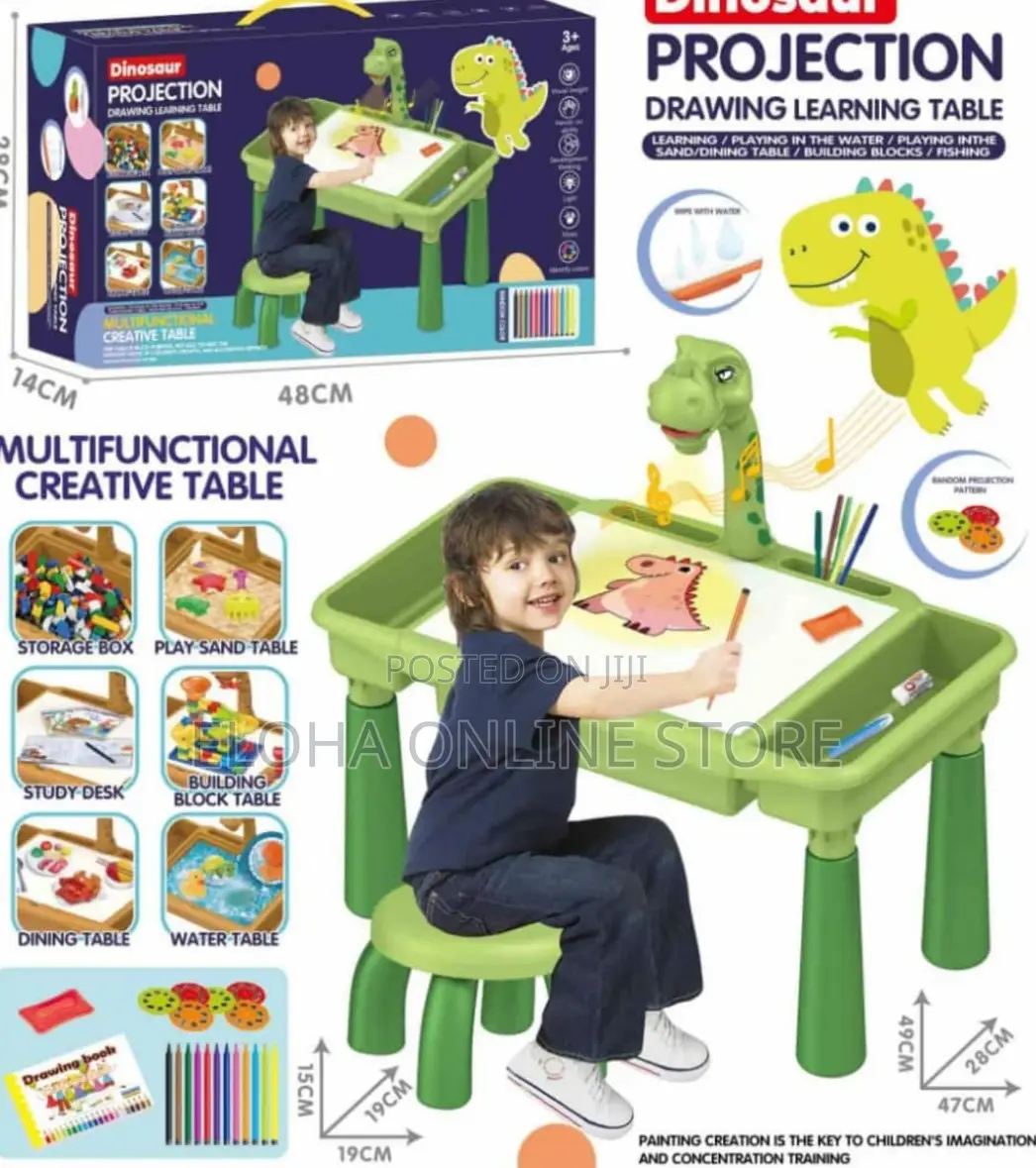 Dinosaur Drawing Projector Table and Chair for Kids