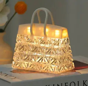 Crystal Handbag Shaped Warm Light Lamp