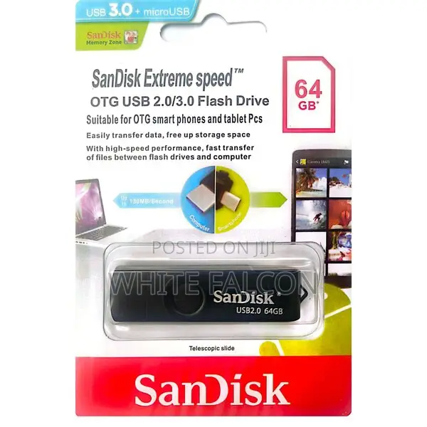 64GB Sandisk Flash Drive USB 2.0/ 3.0 USB-C OTG