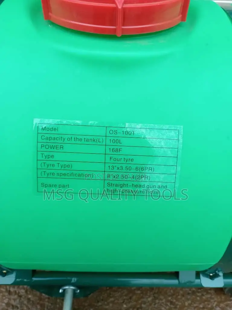 4 Wheel Garden Sprayer 100ltrs