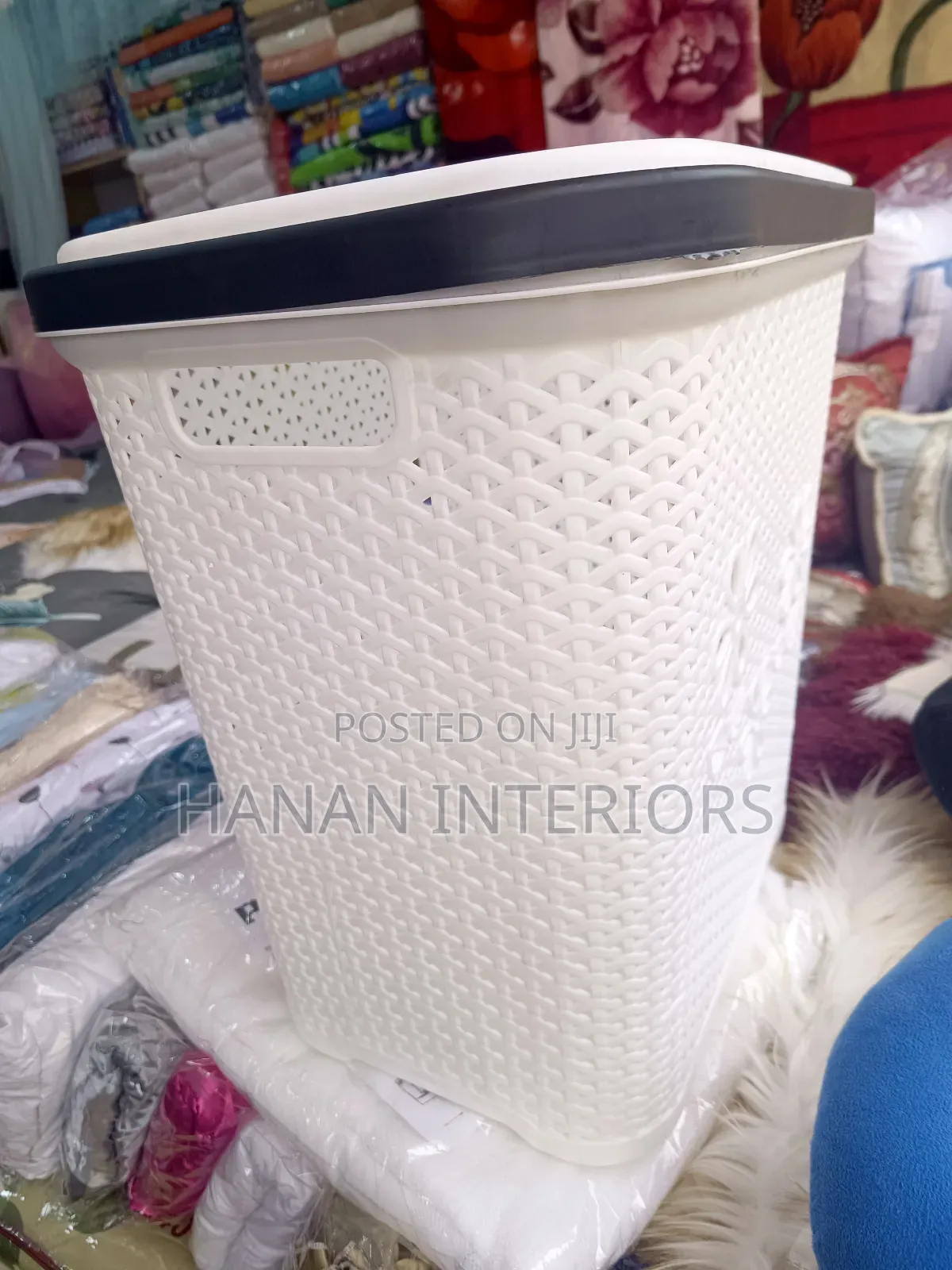 White Laundry Basket