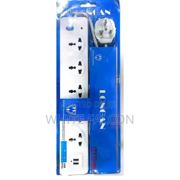 Longan 5way Extension Cable +2usb Ports With Surge Protector