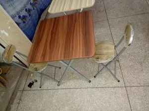 Foldable Reading Table With Two Chairs