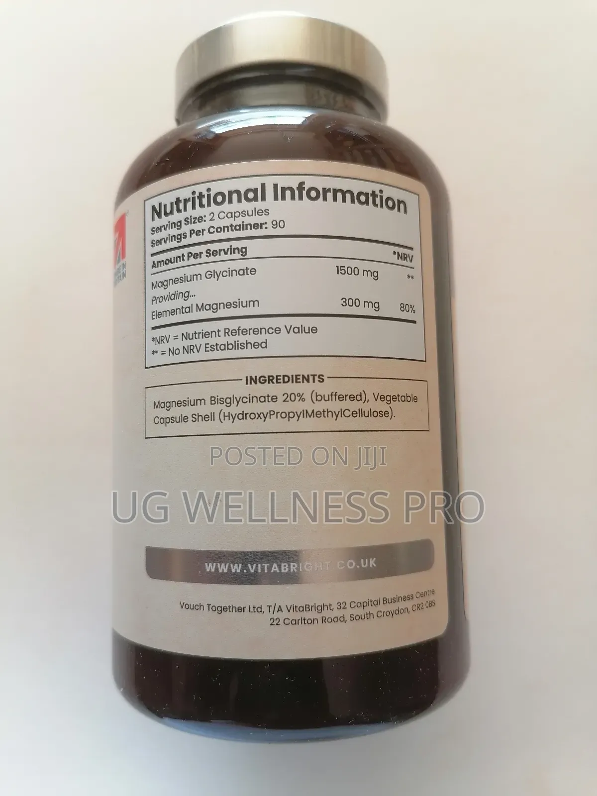 Vitabright Magnesium Glycinate - 1500mg High Strength